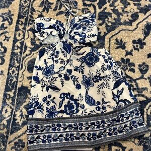 Zara Blue and White Floral Dress